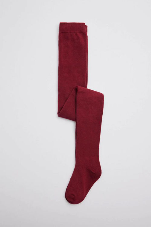 Picture of 36981 MAROON CLASSIC THICK KIDS THERMAL COTTON TIGHTS 4-16 Y
